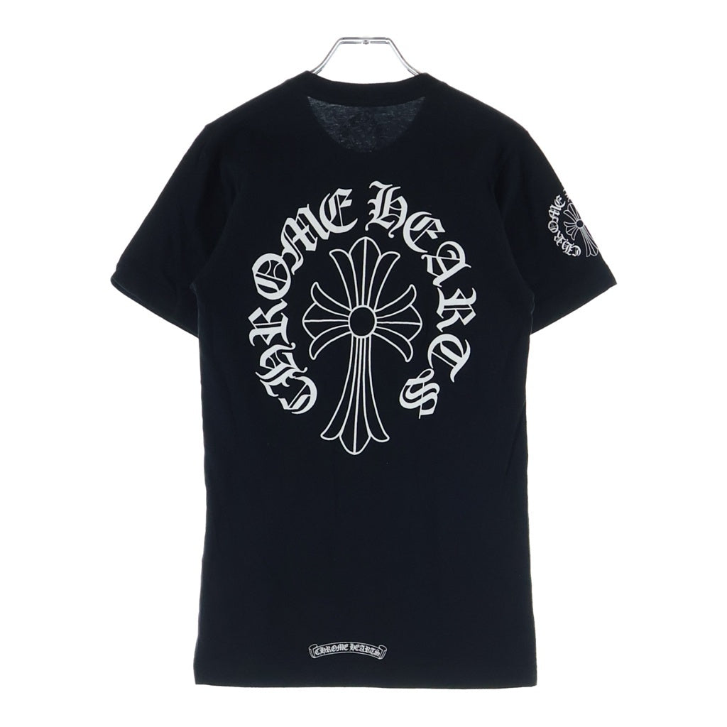 CHROME HEARTS(クロムハーツ) Neck Logo S/S TEE CHクロスプリント クルーネック半袖Tシャツカットソー ブラック