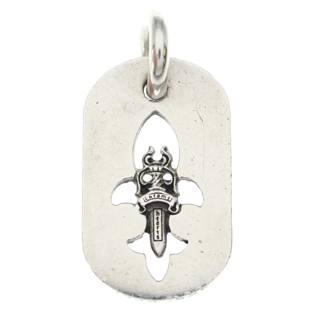 CHROME HEARTS(クロムハーツ) D TAG SML FLE DAG フレアダガー スモールドッグタグ ネックレストップ シルバー