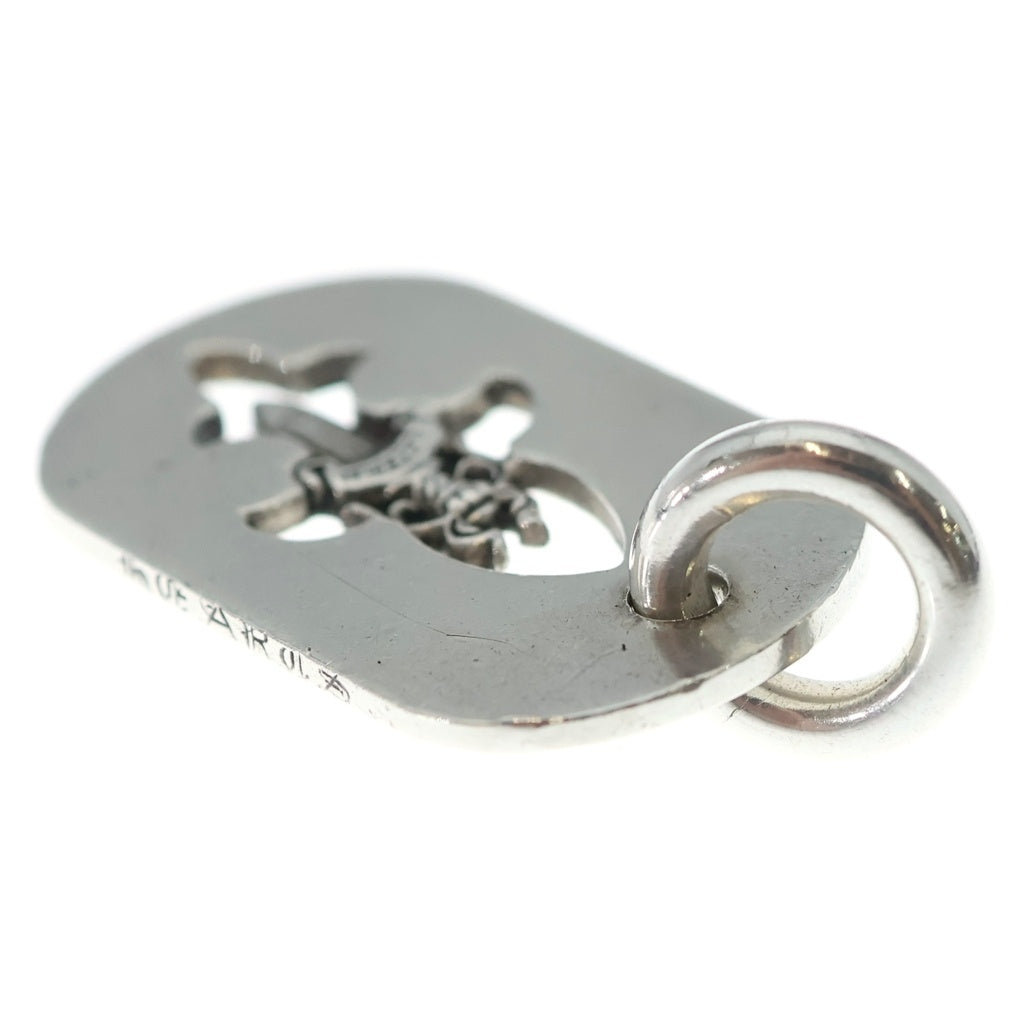CHROME HEARTS(クロムハーツ) D TAG SML FLE DAG フレアダガー スモールドッグタグ ネックレストップ シルバー