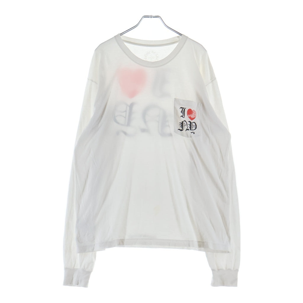 CHROME HEARTS(クロムハーツ) I LOVE NY L/S TEE 両面プリント クルーネック長袖Tシャツカットソー ホワイト