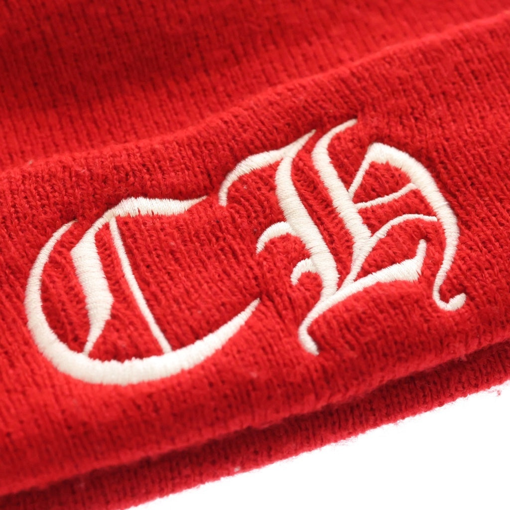 CHROME HEARTS(クロムハーツ) WOOL WATCH CAP CHロゴ刺繍 ビーニー ニット帽 帽子 レッド