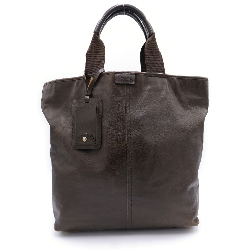 YVES SAINT LAURENT(イヴサンローラン) ヴィンテージ レザーハンドトートバッグ ブラウン 157730 002404 レディース