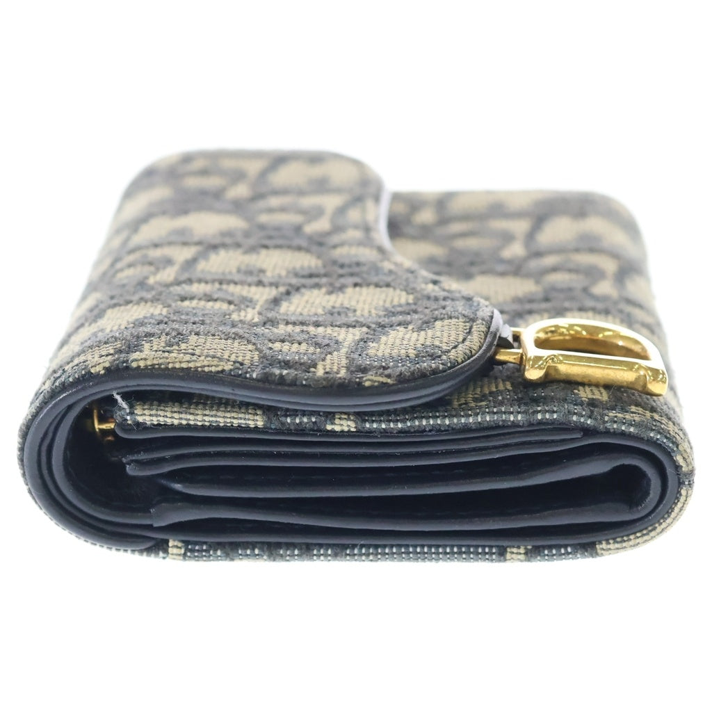 DIOR(ディオール) Saddle Lotus サドル ロータス オブリーク柄 三つ折り財布 ウォレット グレー S59192CTZQ M928 レディース