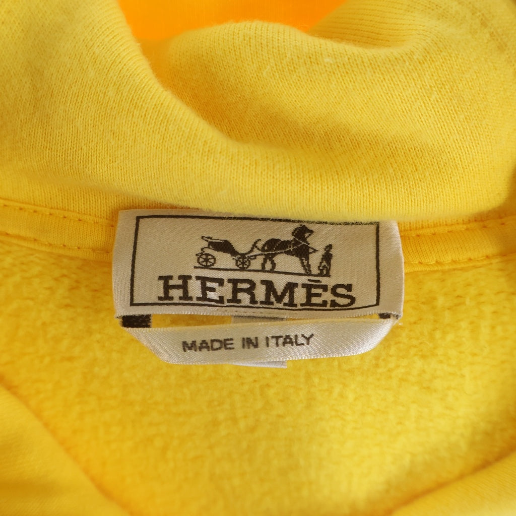 HERMES(エルメス) RUN H ランH サイドライン ジップアップ スウェットパーカー イエロー