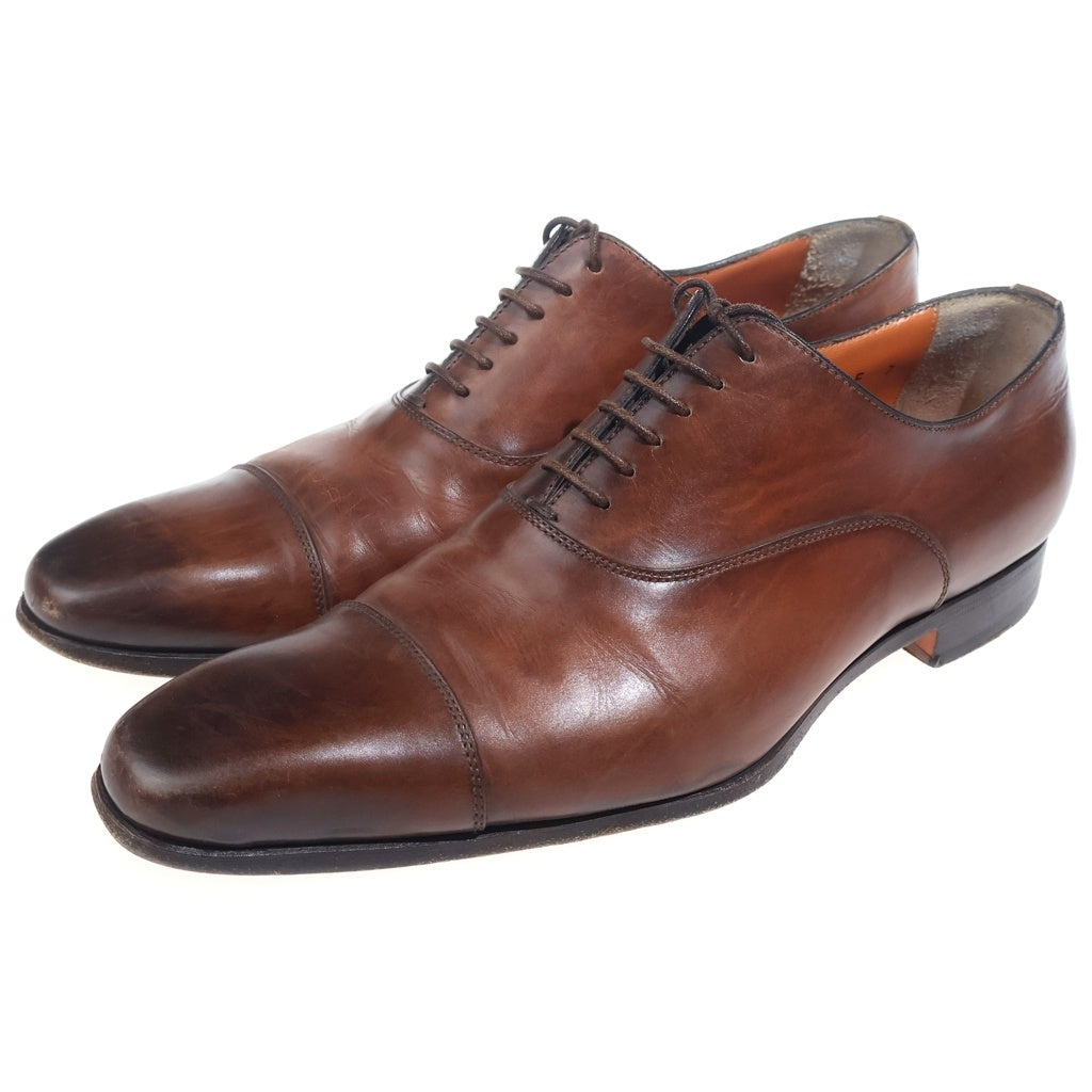 Santoni(サントーニ) ストレートチップ プレーントゥ レザー レースアップシューズ 15004