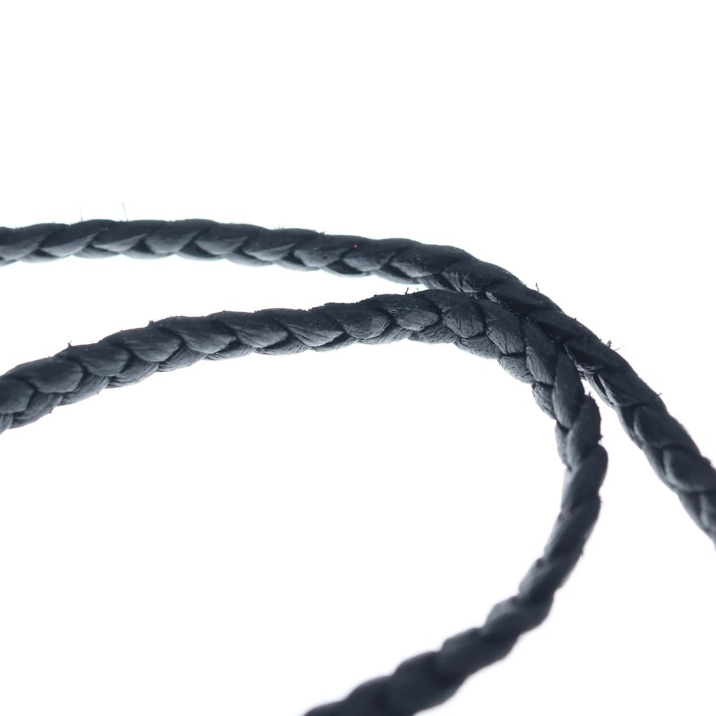 CHROME HEARTS(クロムハーツ) CH CRS LG BC ラージCHクロスペンダント Wボロチップ レザーブレイドネックレス シルバー BCA214