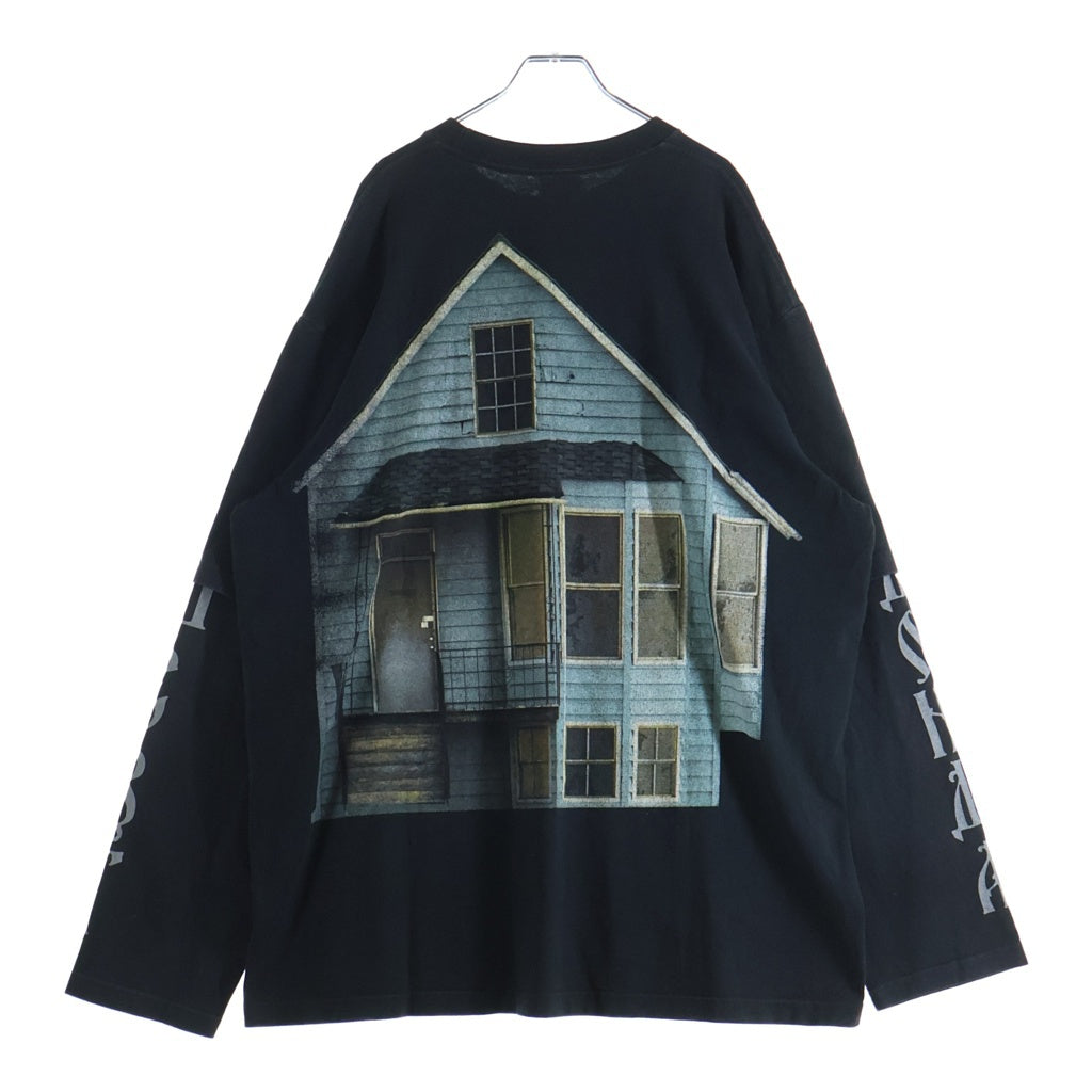 NO BRAND(ノーブランド) KANYE WEST DONDA 2 Layer L/S T-shirt フロントプリント クルーネック長袖レイヤードTシャツカットソー ブラック