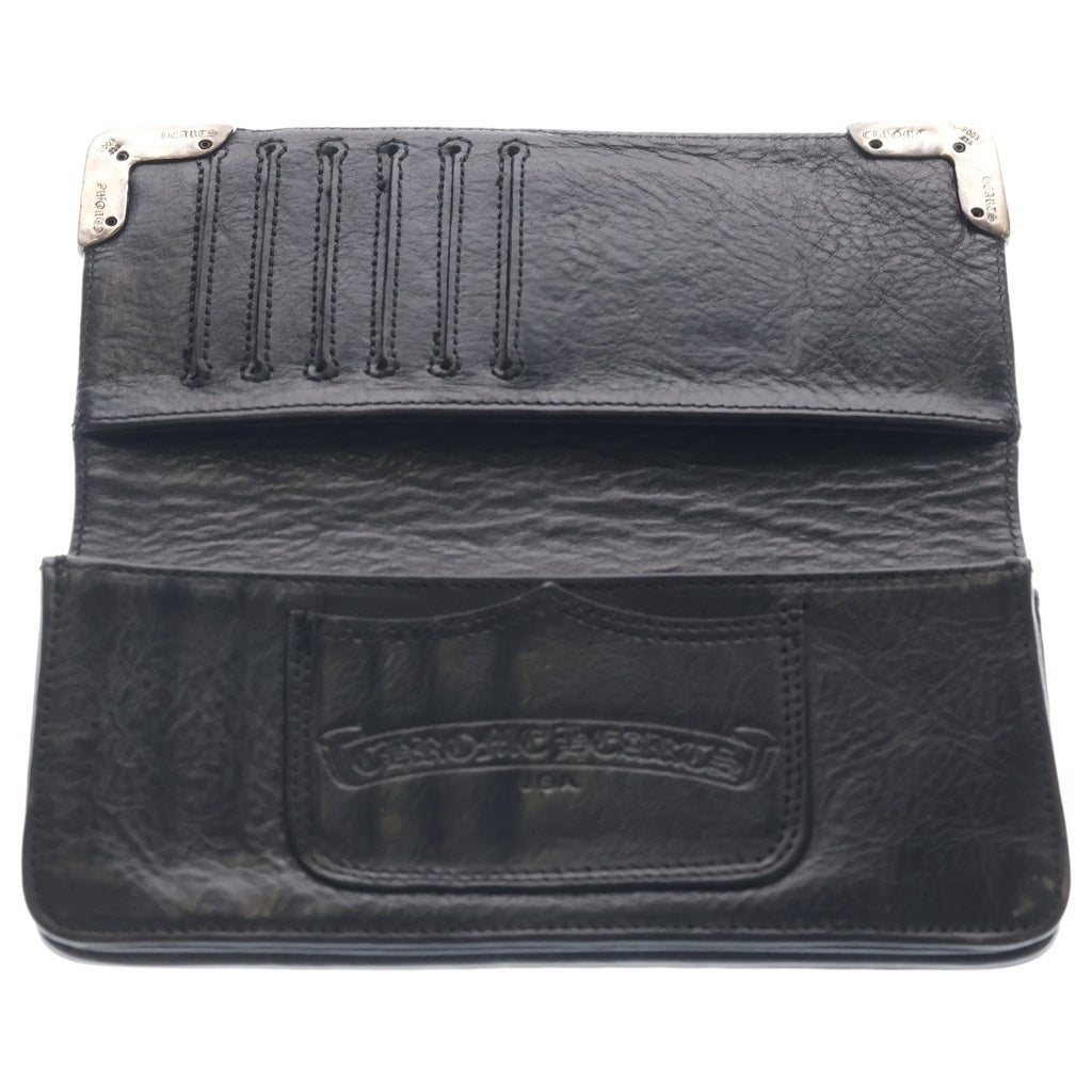 CHROME HEARTS(クロムハーツ) LNG SNGL FLD TIPS シングルフォールド レザーウォレット 財布 ブラック