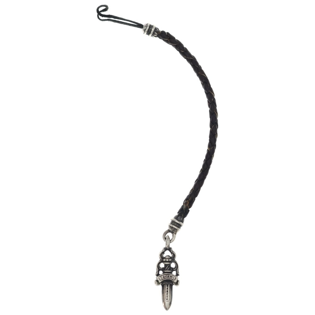 CHROME HEARTS(クロムハーツ) PHNSTRP DAGGER フォンストラップ ダガー 携帯ストラップ シルバー/ブラウン