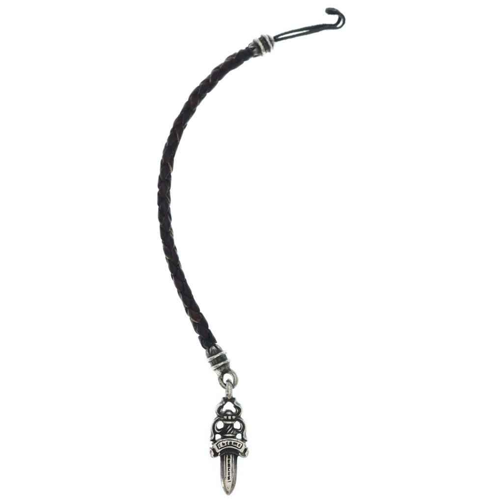 CHROME HEARTS(クロムハーツ) PHNSTRP DAGGER フォンストラップ ダガー 携帯ストラップ シルバー/ブラウン