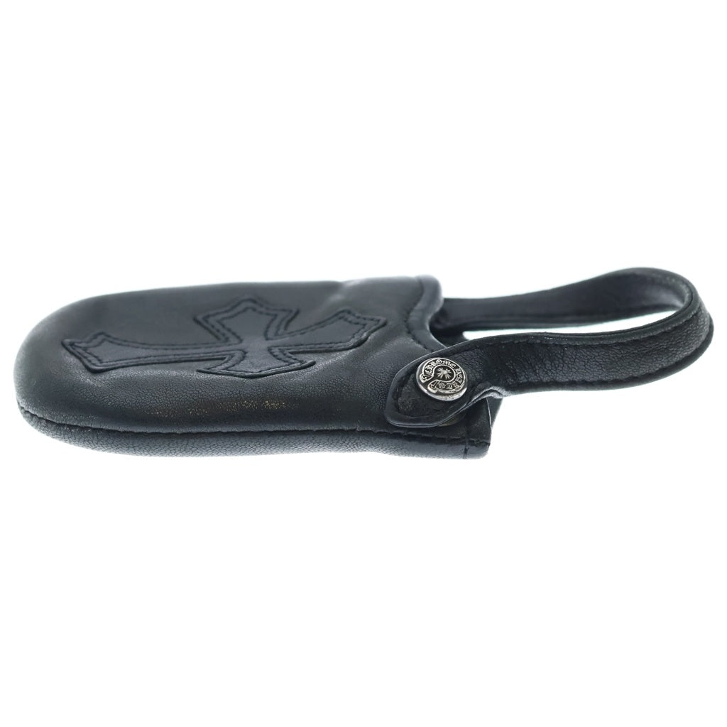 CHROME HEARTS(クロムハーツ) PHONE POUCH V1 クロスパッチ レザー携帯ケース ブラック