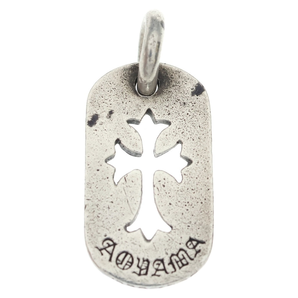 CHROME HEARTS(クロムハーツ) D TAG SML CO CRS 青山限定 カットアウトクロス ドッグタグ スモール ペンダントトップ シルバー