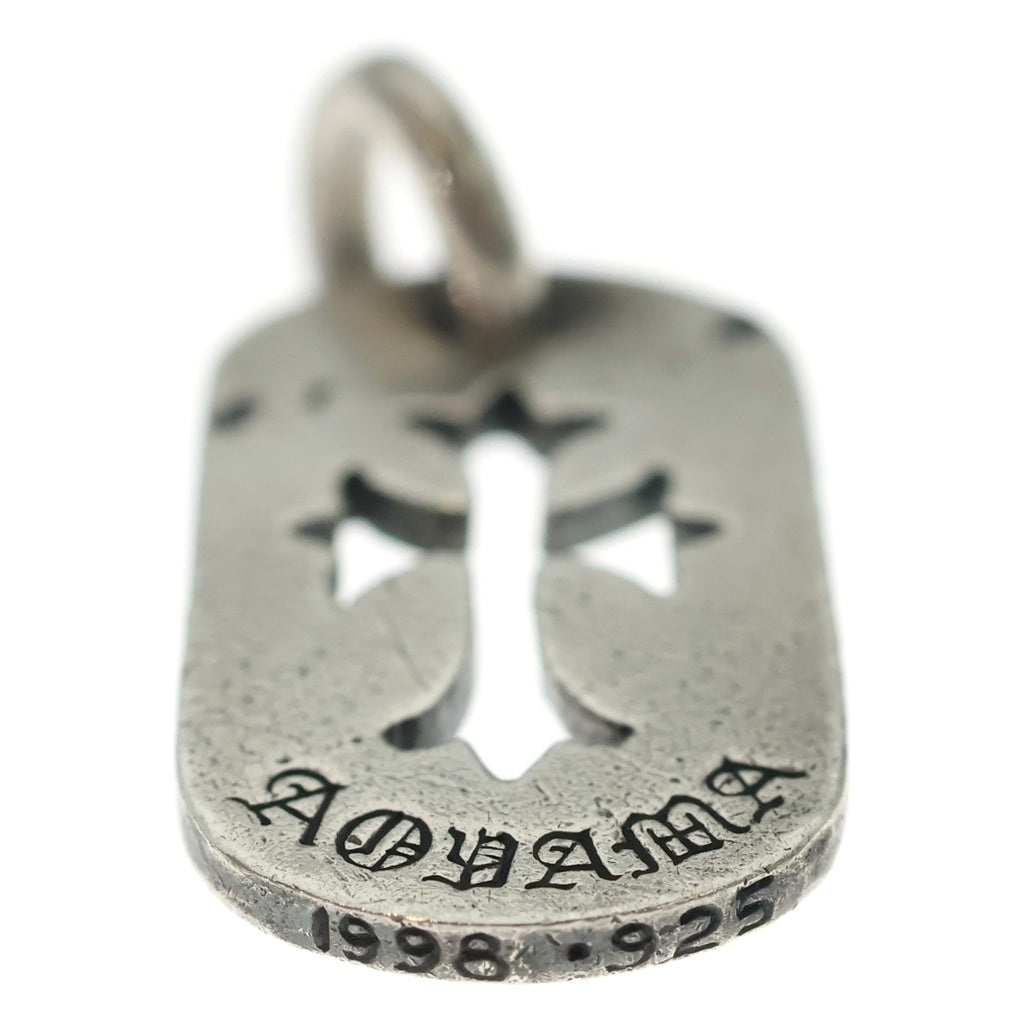 CHROME HEARTS(クロムハーツ) D TAG SML CO CRS 青山限定 カットアウトクロス ドッグタグ スモール ペンダントトップ シルバー