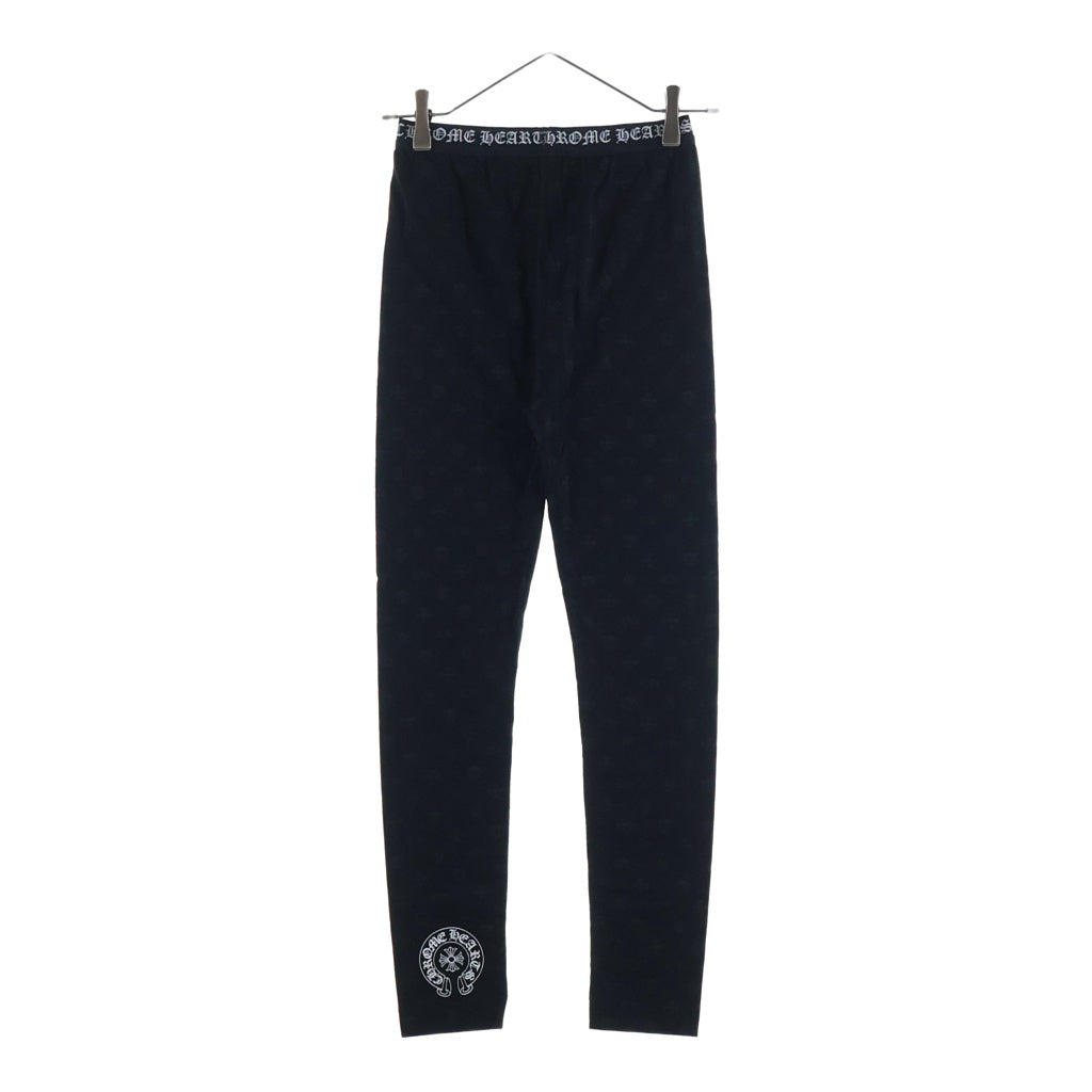 CHROME HEARTS(クロムハーツ) マルチロゴ 総柄 ホースシュープリント レギンスロングパンツ レディーズ ブラック レディース