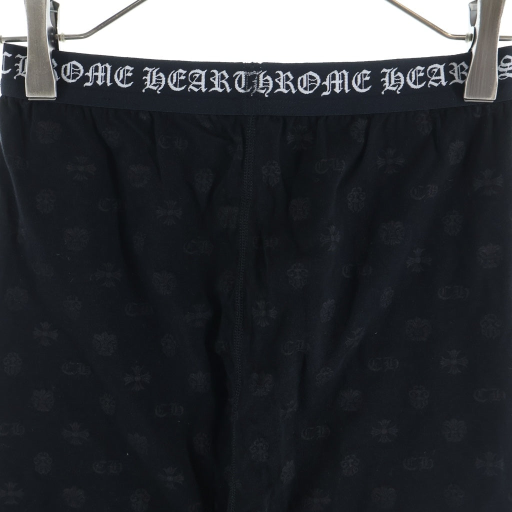 CHROME HEARTS(クロムハーツ) マルチロゴ 総柄 ホースシュープリント レギンスロングパンツ レディーズ ブラック レディース
