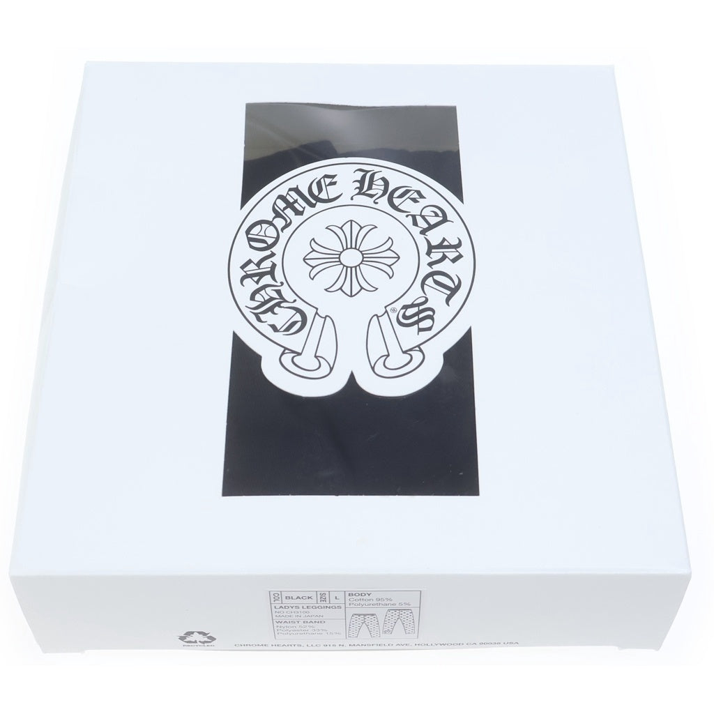 CHROME HEARTS(クロムハーツ) マルチロゴ 総柄 ホースシュープリント レギンスロングパンツ レディーズ ブラック レディース