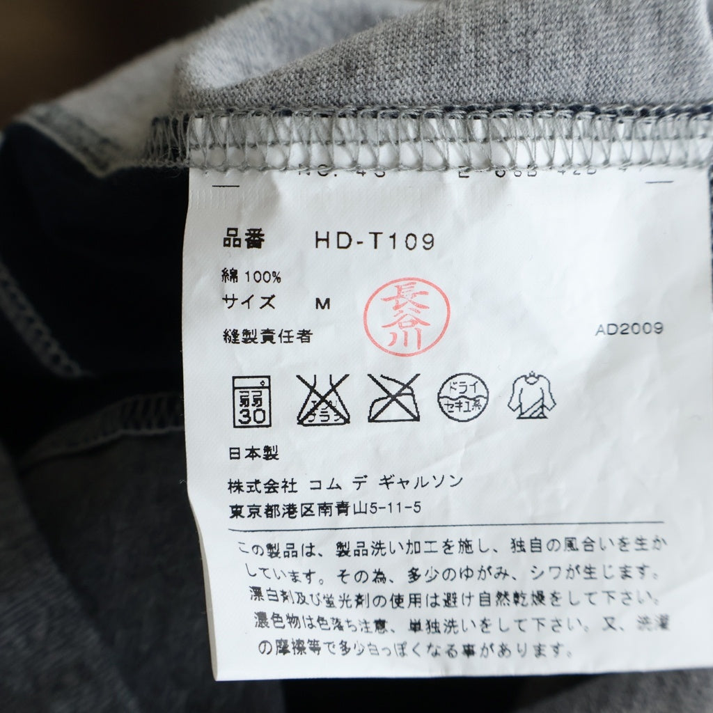 COMME des GARCONS HOMME(コムデギャルソンオム) 09AW パッチワークデザイン クルーネック長袖Tシャツカットソー グレー HD-T109