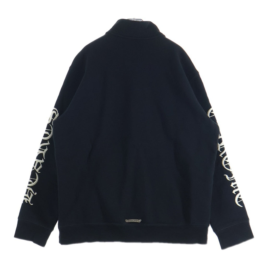 CHROME HEARTS(クロムハーツ) Y NOT SLO RIDE ワイノット スロースライド CH刺繍 ハーフジップ スウェットトレーナー ブラック