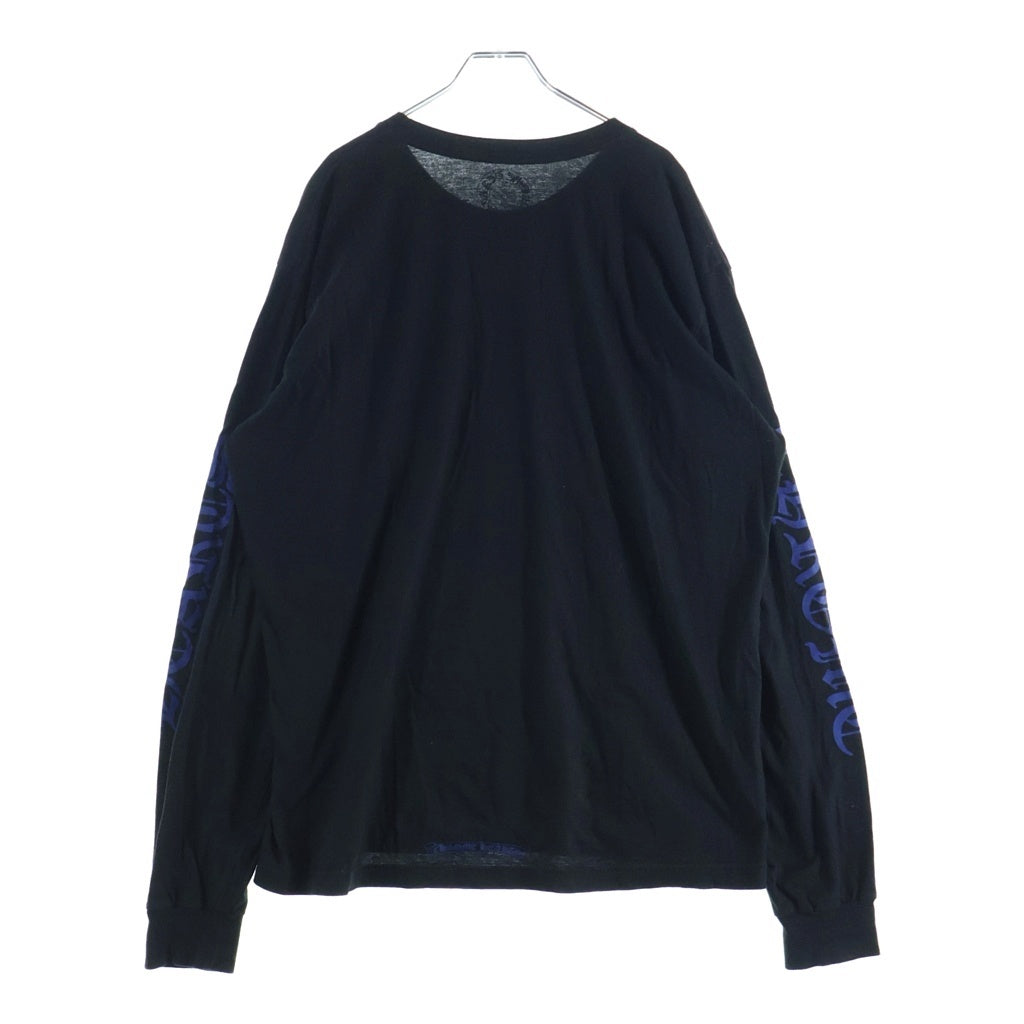 CHROME HEARTS(クロムハーツ) Neck Logo L/S ネックロゴ クルーネック長袖Tシャツカットソー ブラック/ブルー