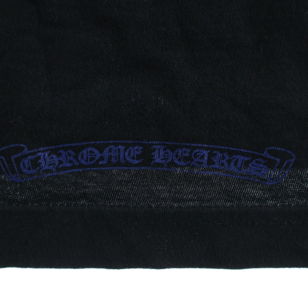 CHROME HEARTS(クロムハーツ) Neck Logo L/S ネックロゴ クルーネック長袖Tシャツカットソー ブラック/ブルー