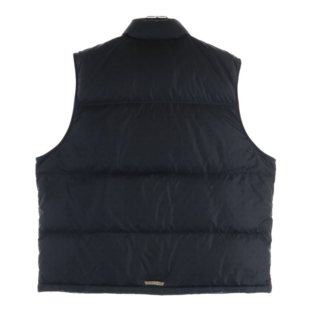 CHROME HEARTS(クロムハーツ) STIFF VEST スティッフ CHプラス総柄クロスボールボタン ジップアップナイロンダウンベスト ブラック