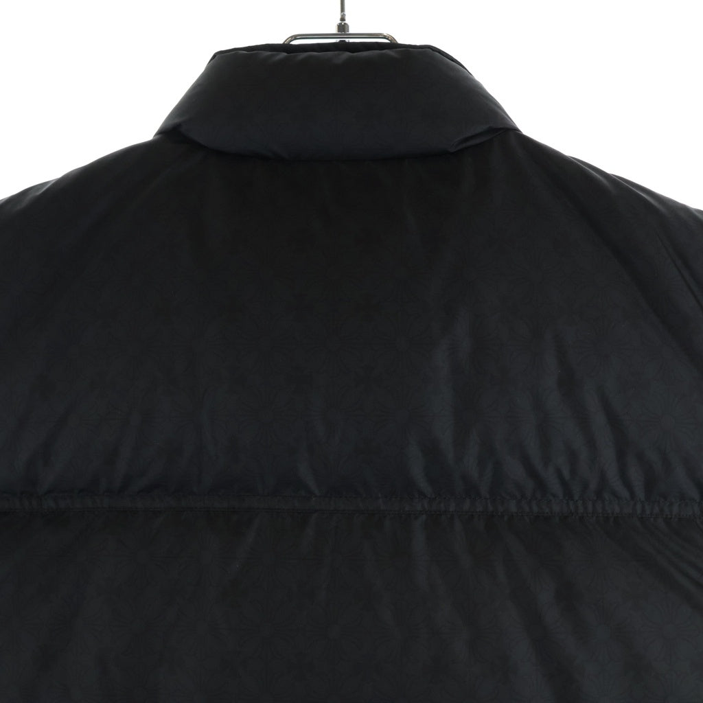 CHROME HEARTS(クロムハーツ) STIFF VEST スティッフ CHプラス総柄クロスボールボタン ジップアップナイロンダウンベスト ブラック