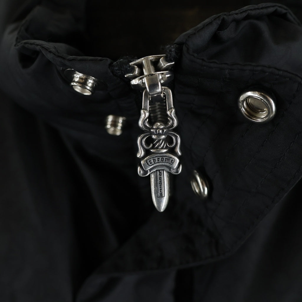 CHROME HEARTS(クロムハーツ) STIFF VEST スティッフ CHプラス総柄クロスボールボタン ジップアップナイロンダウンベスト ブラック