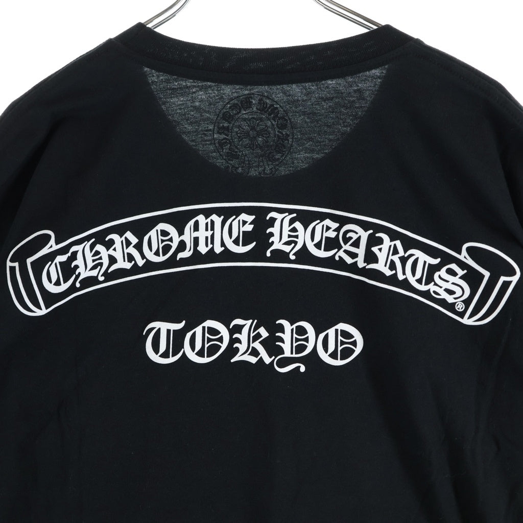 CHROME HEARTS(クロムハーツ) CH S/S T-SHIRT LTD TOKYO 東京限定 スクロールラベルプリント クルーネック半袖Tシャツカットソー ブラック