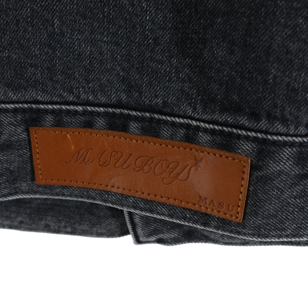 MASU(エムエーエスユー) 25SS EMBLEM DENIM JACKET エンブレムデニムジャケット ブラック B25K6BL001