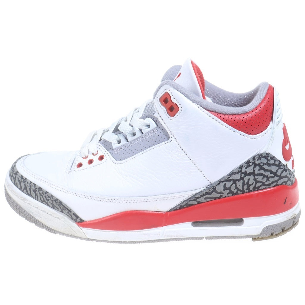 NIKE(ナイキ) AIR JORDAN 3 RETRO エアジョーダン 3 レトロ ファイヤーレッド ハイカットスニーカー ホワイト/レッド US7/25cm DN3707-160