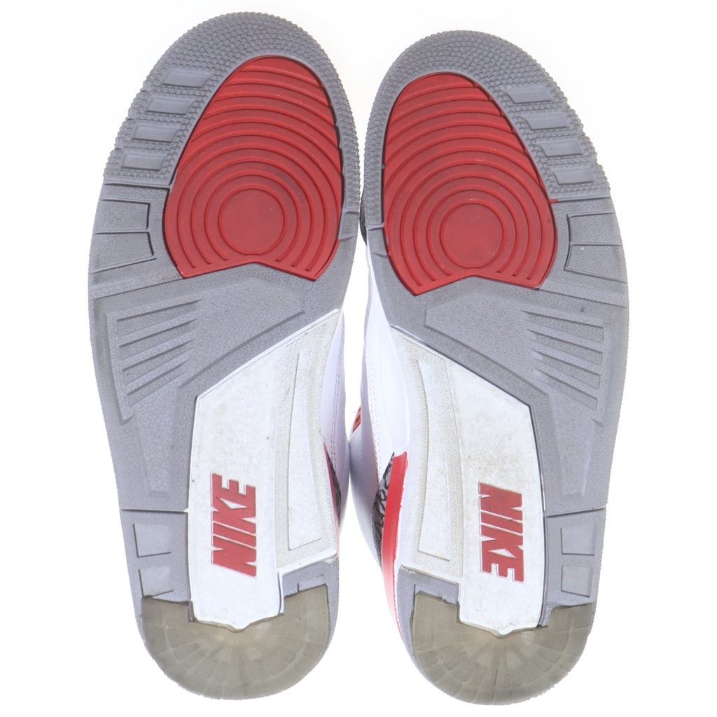NIKE(ナイキ) AIR JORDAN 3 RETRO エアジョーダン 3 レトロ ファイヤーレッド ハイカットスニーカー ホワイト/レッド US7/25cm DN3707-160