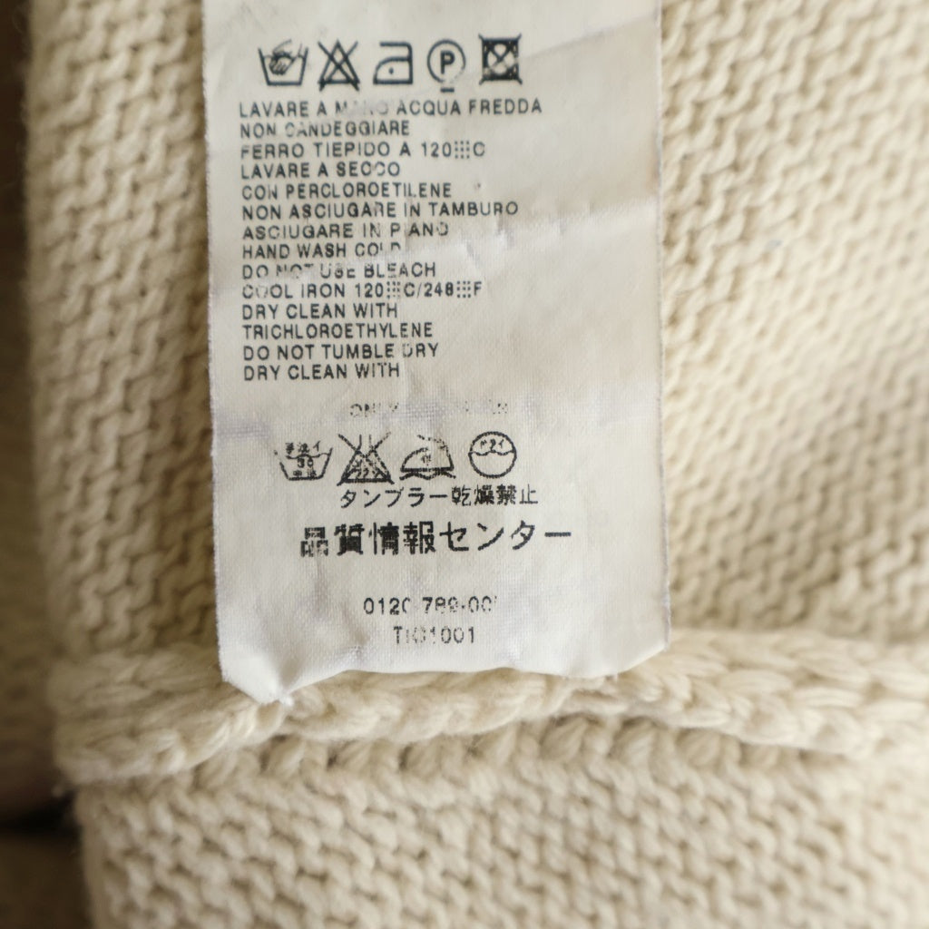 S MAX MARA(エス マックスマーラ) ヴァージンウール カシミヤ混 ジップアップケーブルニット レディース アイボリー