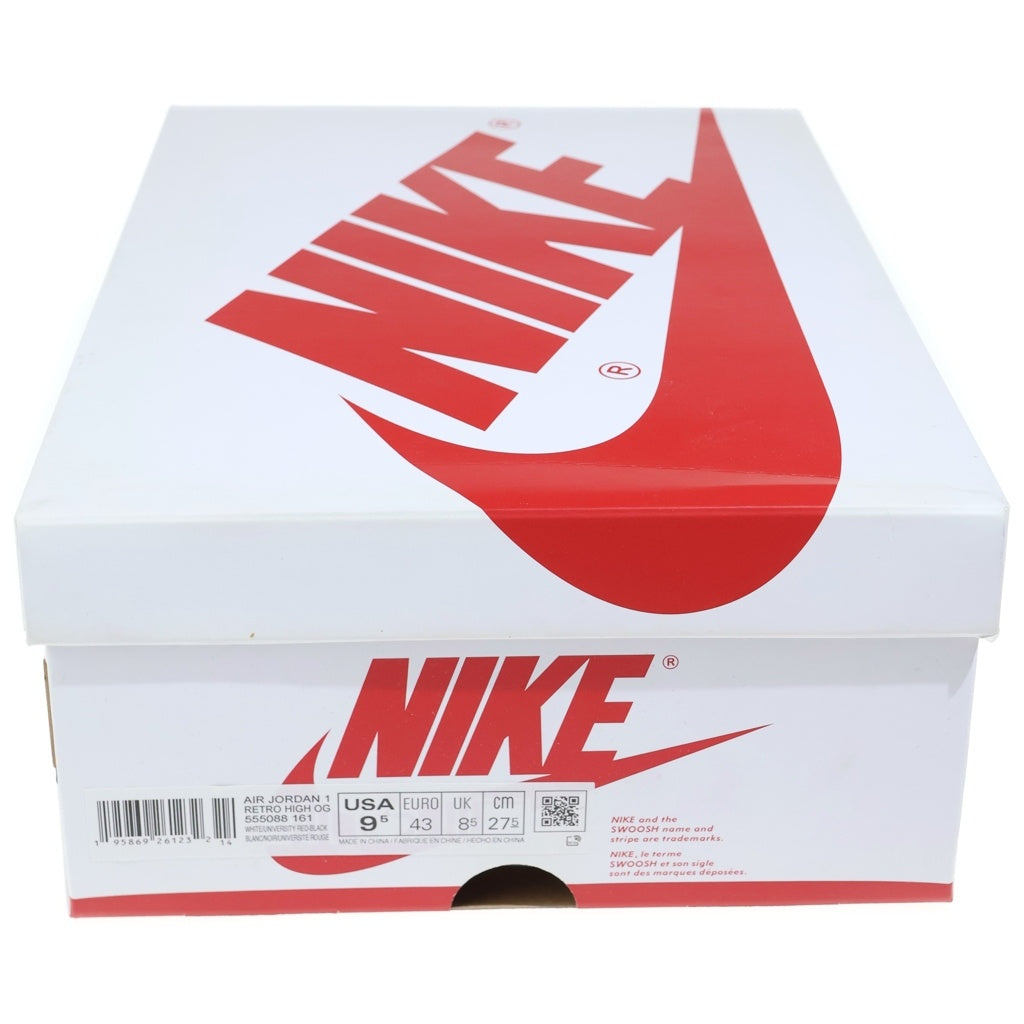 NIKE(ナイキ) Air Jordan 1 High OG Heritage エアジョーダン1 ハイ OG ヘリテージ ハイカットスニーカー US9.5/27.5cm レッド 555088-161
