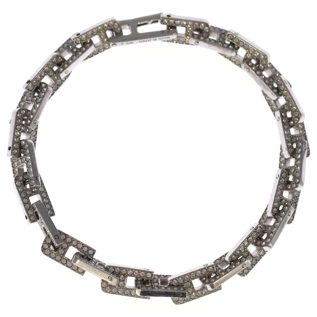 AMBUSH(アンブッシュ) PAVE A CHAIN BRACELET ラインストーン ブレスレット シルバー
