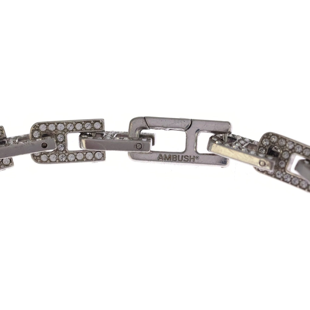 AMBUSH(アンブッシュ) PAVE A CHAIN BRACELET ラインストーン ブレスレット シルバー