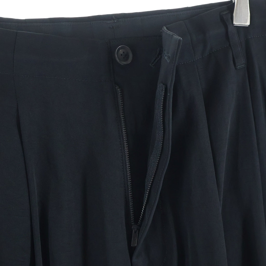 Yohji Yamamoto POUR HOMME(ヨウジヤマモト プールオム) 20SS スリータック ワイドシルエットパンツ ブラック HN-P29-500
