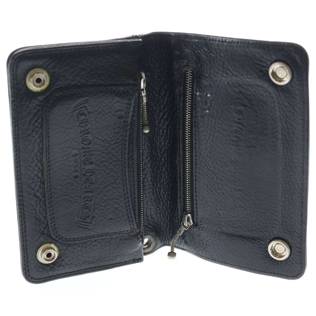CHROME HEARTS(クロムハーツ) 2ZIP 2ジップ クロスボールボタンレザーウォレット 財布 ブラック