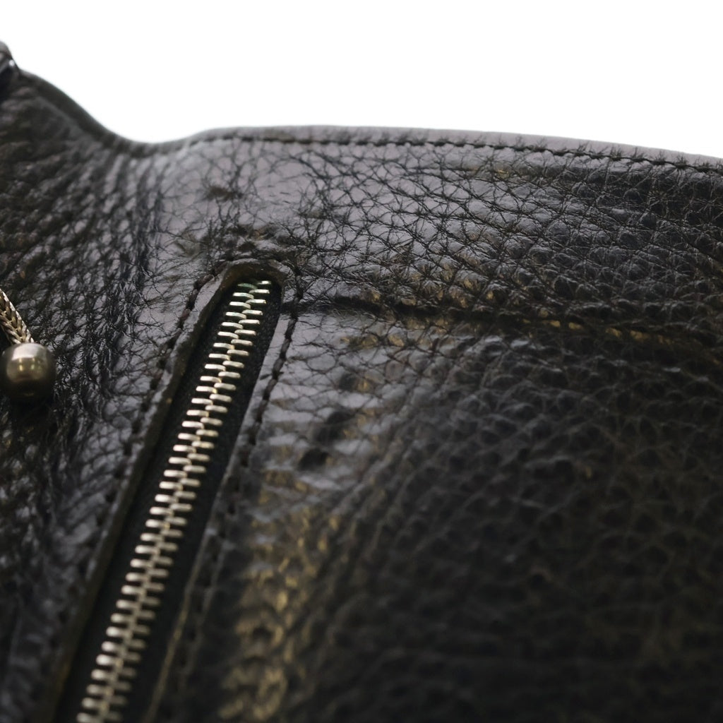 CHROME HEARTS(クロムハーツ) 2ZIP 2ジップ クロスボールボタンレザーウォレット 財布 ブラック