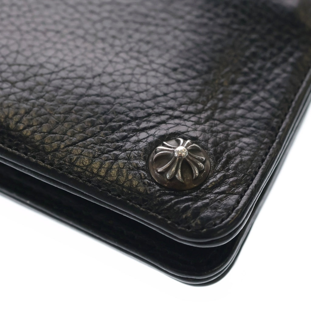 CHROME HEARTS(クロムハーツ) 2ZIP 2ジップ クロスボールボタンレザーウォレット 財布 ブラック