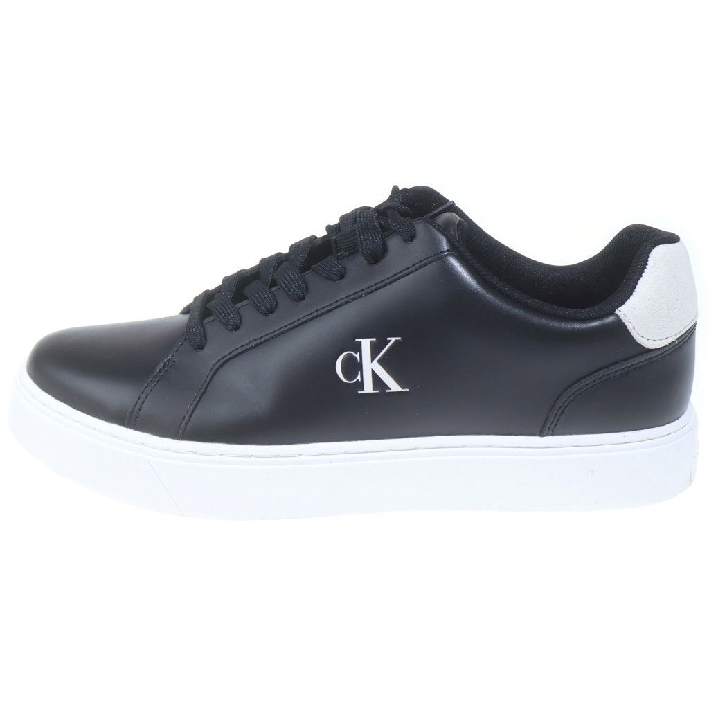 Calvin Klein(カルバンクライン) ロゴ型押し クラシックレザーコート ローカットスニーカー US9/26.5cm ブラック YM01435 YM01435 箱