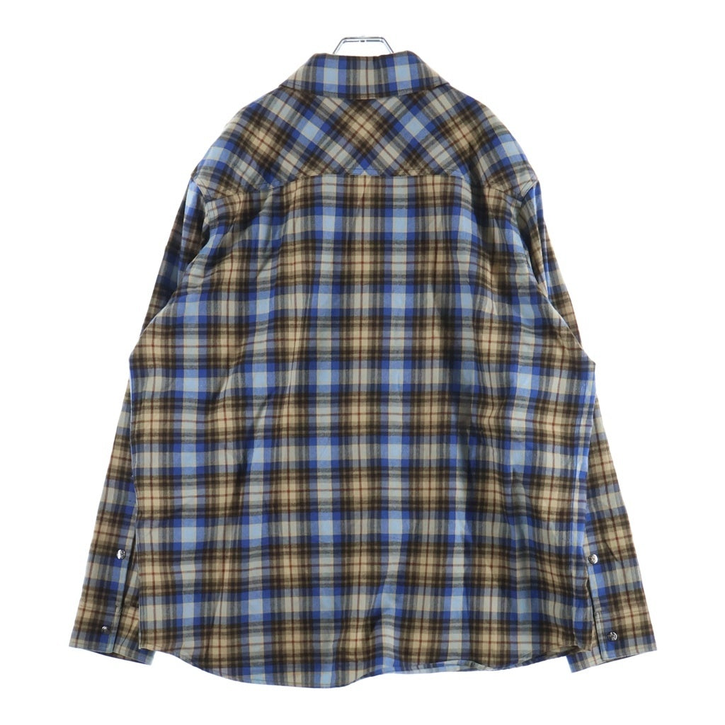 MONCLER(モンクレール) CAMICIA カミーチャ 胸ロゴプリント ボタンダウン長袖シャツ マルチカラー H20912F00003 M2359