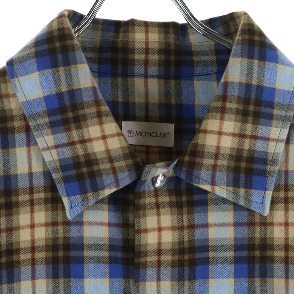 MONCLER(モンクレール) CAMICIA カミーチャ 胸ロゴプリント ボタンダウン長袖シャツ マルチカラー H20912F00003 M2359
