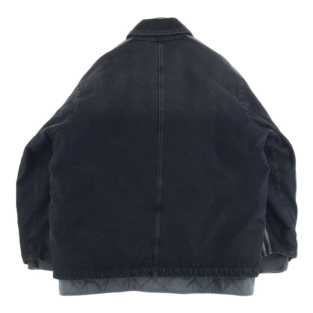 adidas(アディダス) New Year Pad Jacket ニューイヤー サイドライン中綿ジップアップデニムジャケット ブラック -