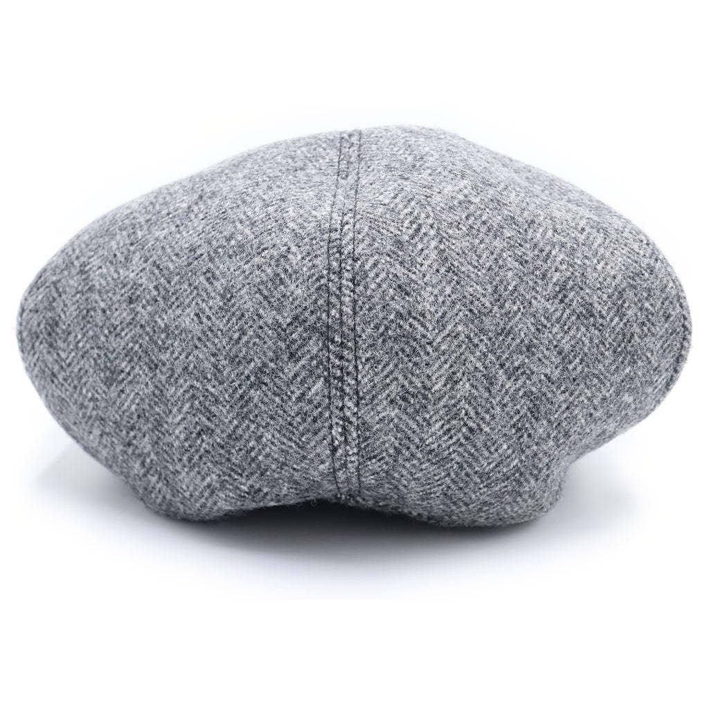 miumiu(ミュウミュウ) Logo Chevron Wool Beret フロントロゴ シェブロン ウール ベレー帽 グレー 5HC075 レディース
