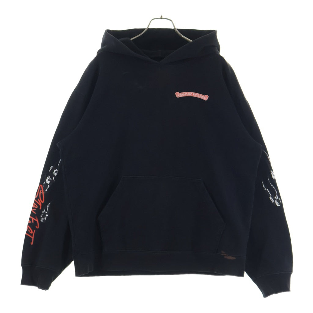 CHROME HEARTS(クロムハーツ) ×Matty Boy Stay Fast Hoodie ×マッティボーイ ステイファスト ロゴプリント プルオーバーパーカー ブラック