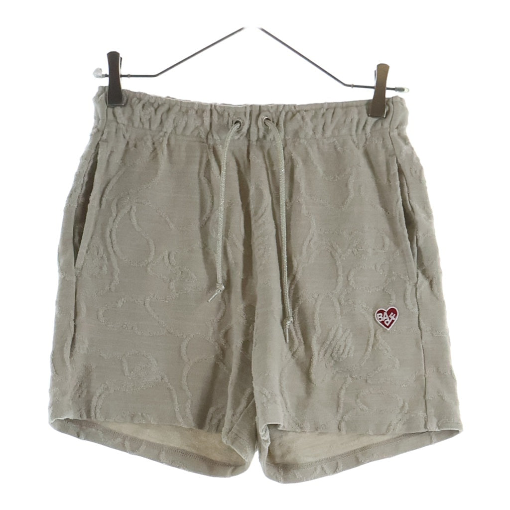 A BATHING APE(アベイシングエイプ) NEON CAMO JACQUARD SWEAT SHORTS ネオンカモ ジャカード スウェットショートパンツ レディース ベージュ 1M30-253-302
