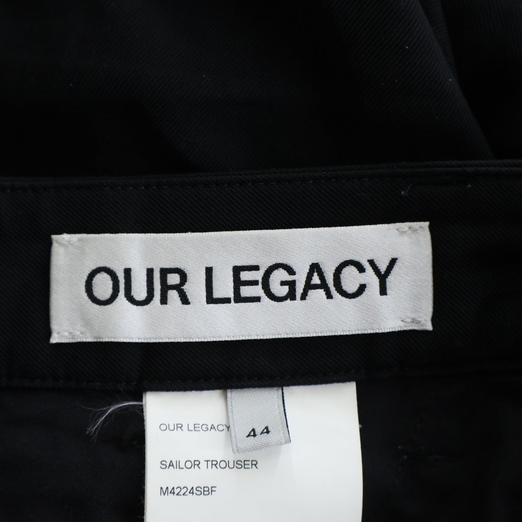 OUR LEGACY(アワーレガシー) SAILOR TROUSER セイラートラウザー ワイドシルエット スラックス ブラック M4224SBF