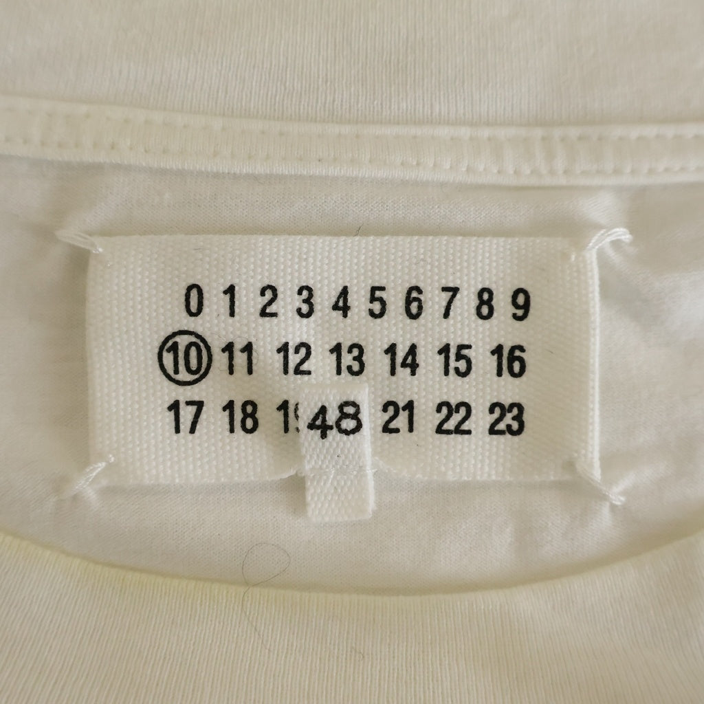 Maison Margiela(メゾンマルジェラ) 17SS Cirle Heart フロントプリント クルーネック半袖Tシャツカットソー ホワイト