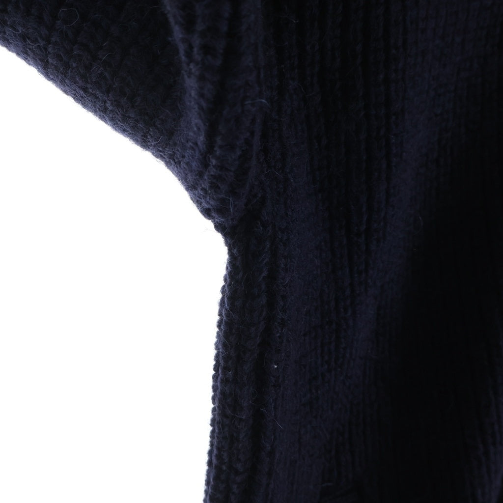 Barbour(バブアー) New Tyne Full Zip ニュータイン フルジップ長袖ウールニットセーター ネイビー
