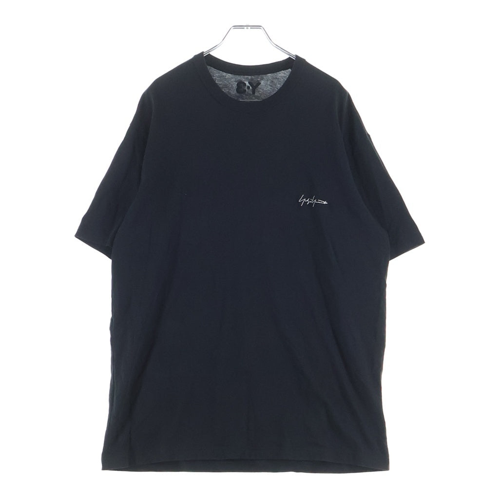 Y-3(ワイスリー) KURO SHORT SLEEVE T ロゴ刺繍 クルーネック半袖Tシャツカットソー ブラック